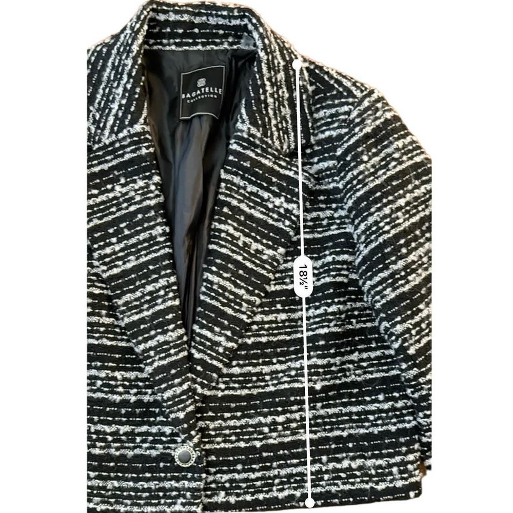 Bagatelle Collection Black Tweed Blazer Size M - Picture 4 of 9